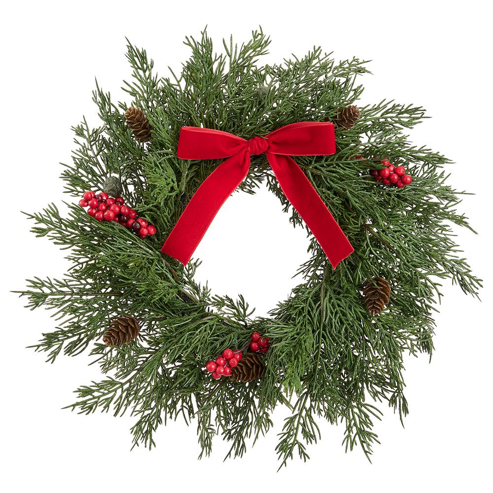 14" Pine Cone & Pine Mini Wreath
