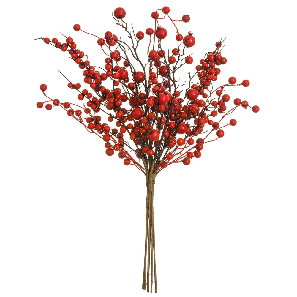 27" Red Rosehip & Berry Bouquet