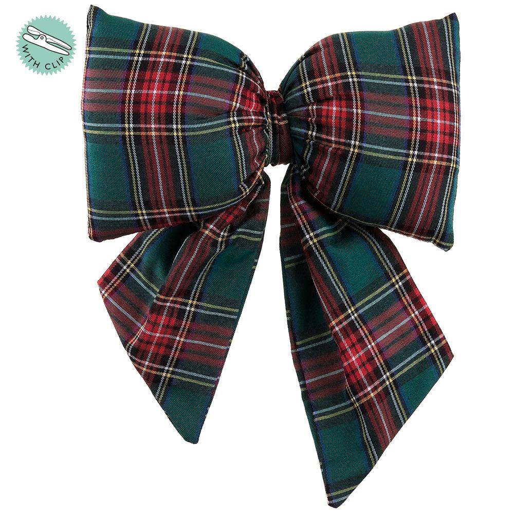 11.5" x 16" Plaid Bow with Clip