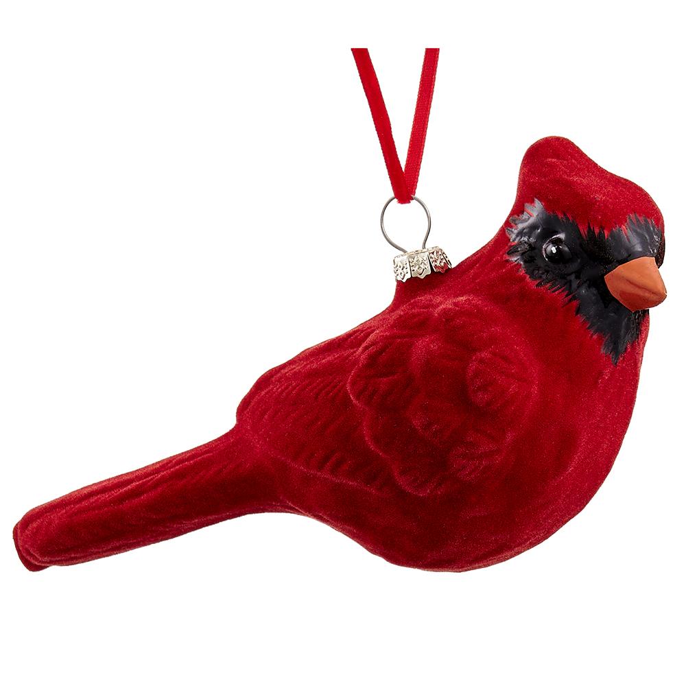 6.5" Glass Cardinal Ornament