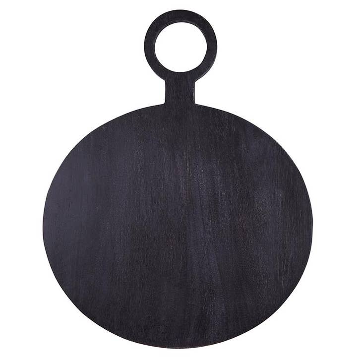 Black Round Mango Wood Board