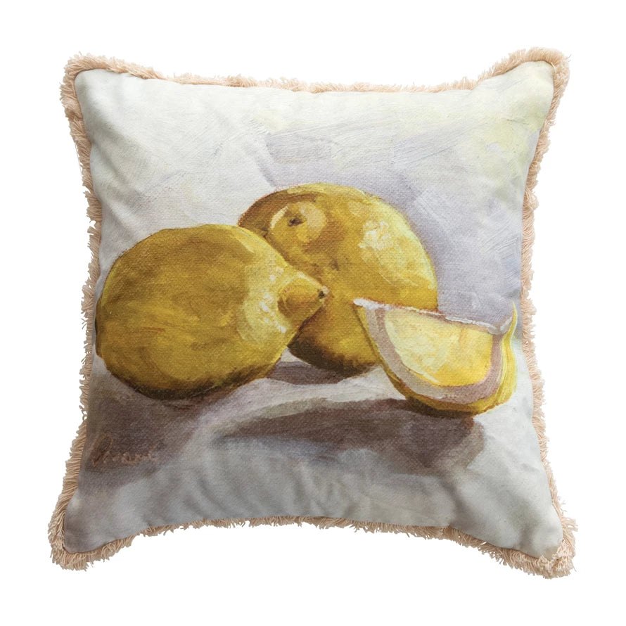Fringe & Lemons Pillow