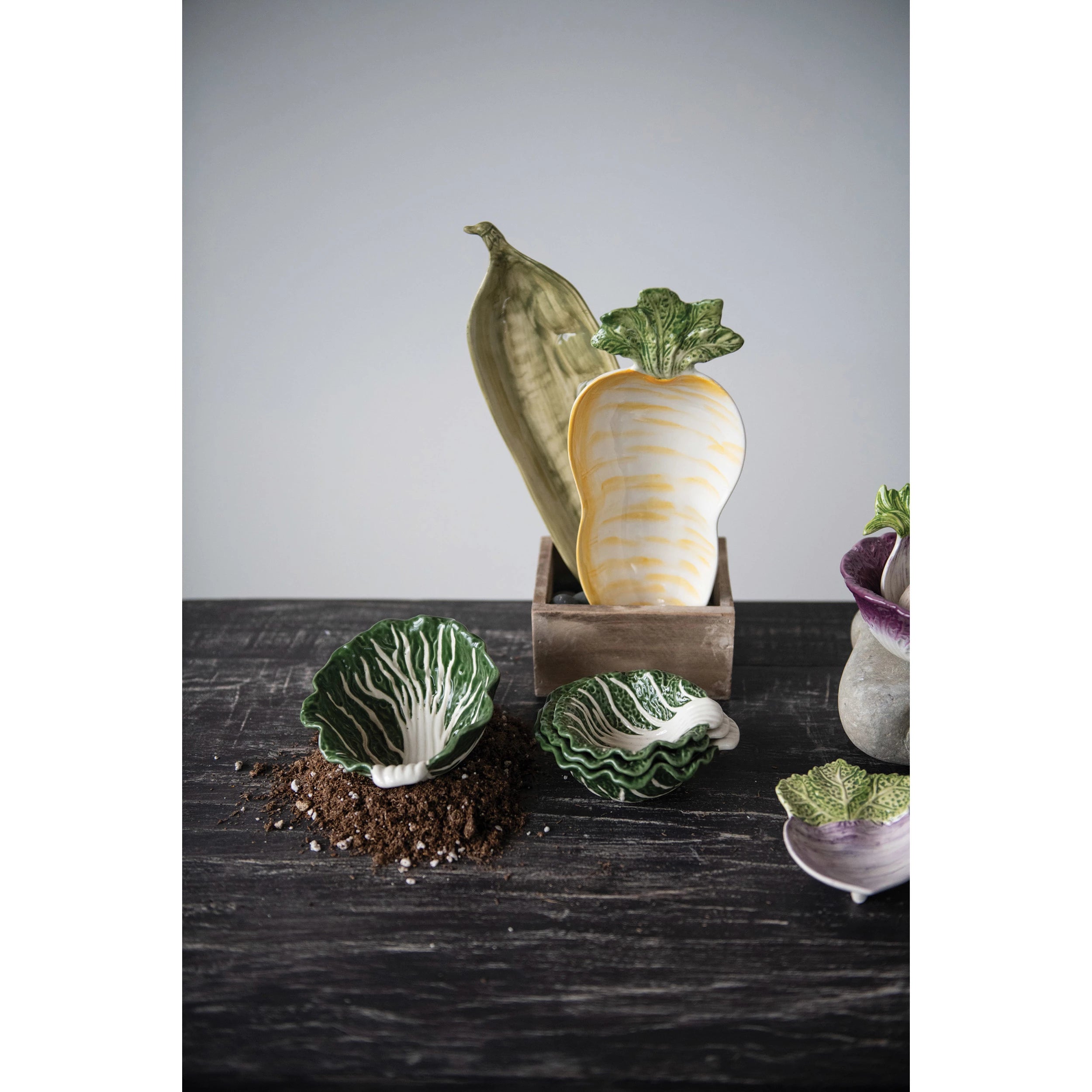 Cabbage Stoneware Bowls