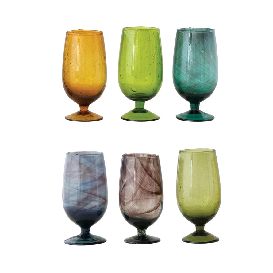 Handblown Stemmed Drinking Glasses