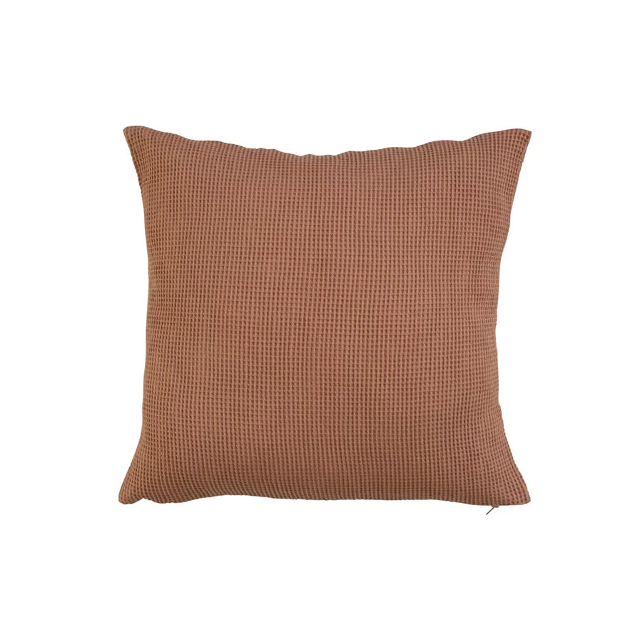 Terracotta Waffle Pillow