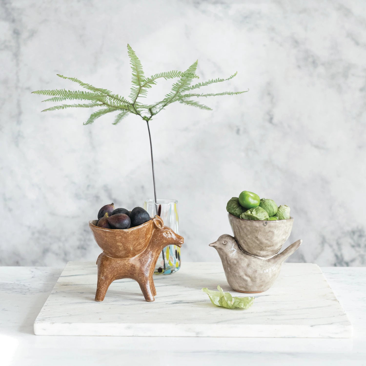 Stoneware Bird Bowl