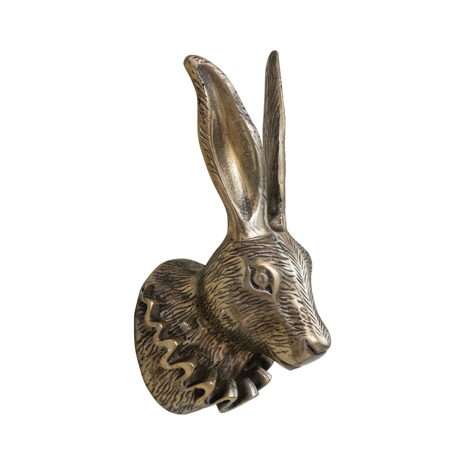 Cast Aluminum Rabbit Head Wall Décor