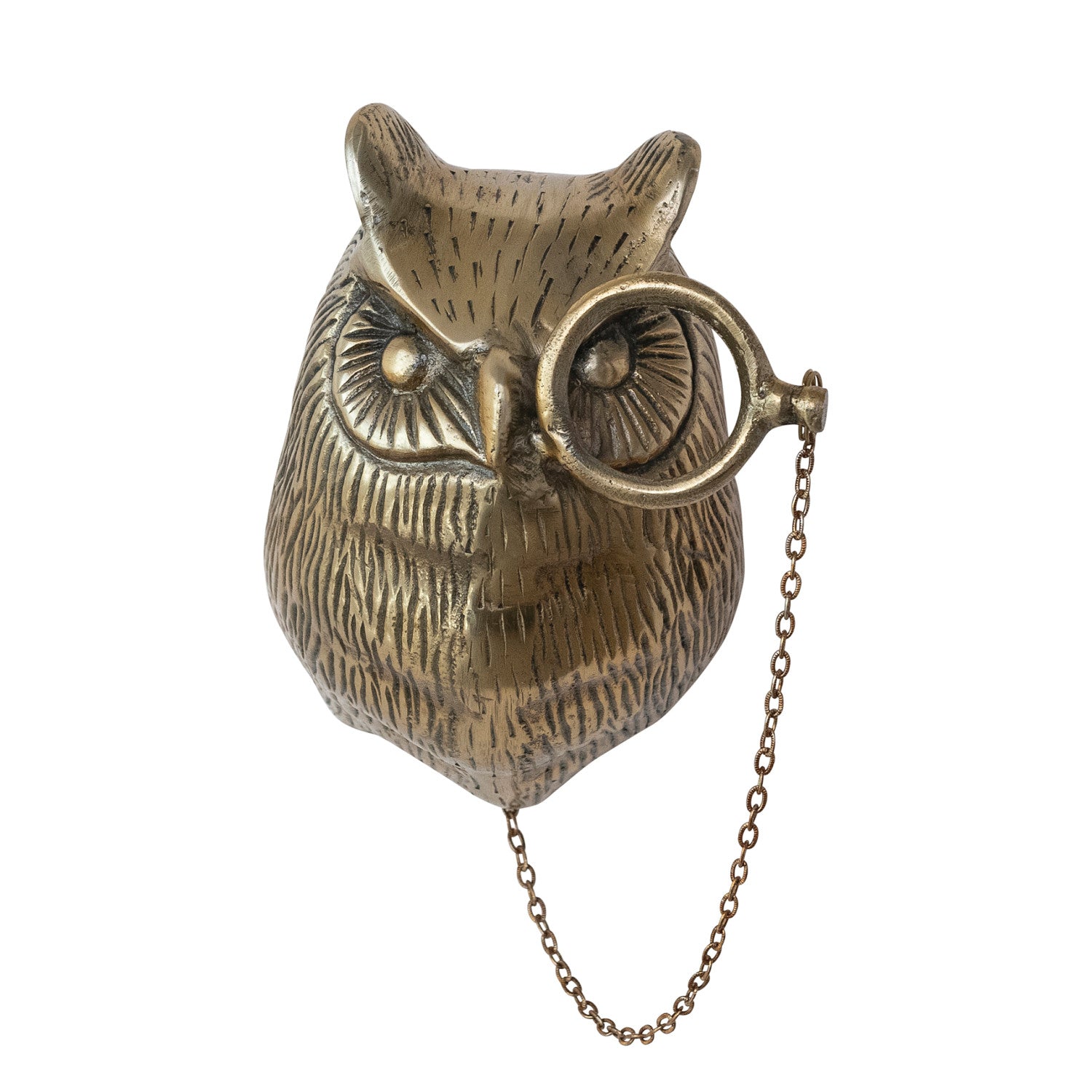 Cast Aluminum Owl Head Wall Décor