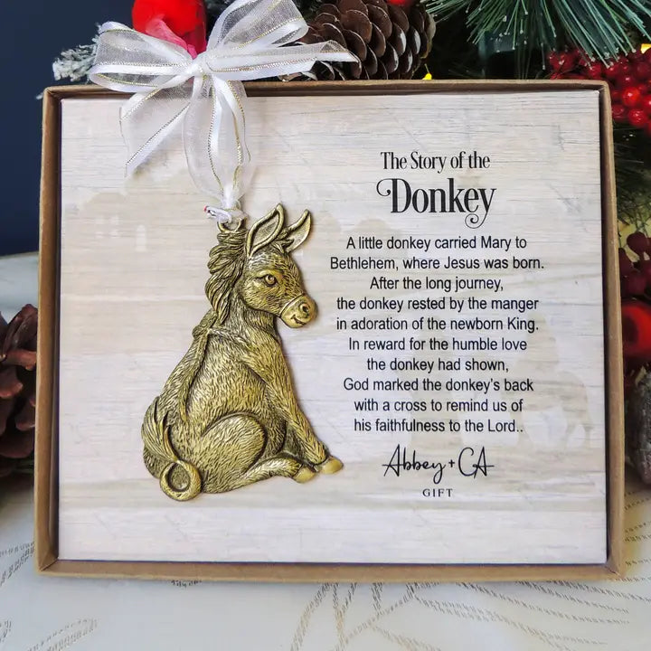 Christmas Donkey Story Ornament