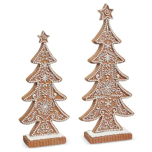 Frosted Resin Gingerbread Tree
