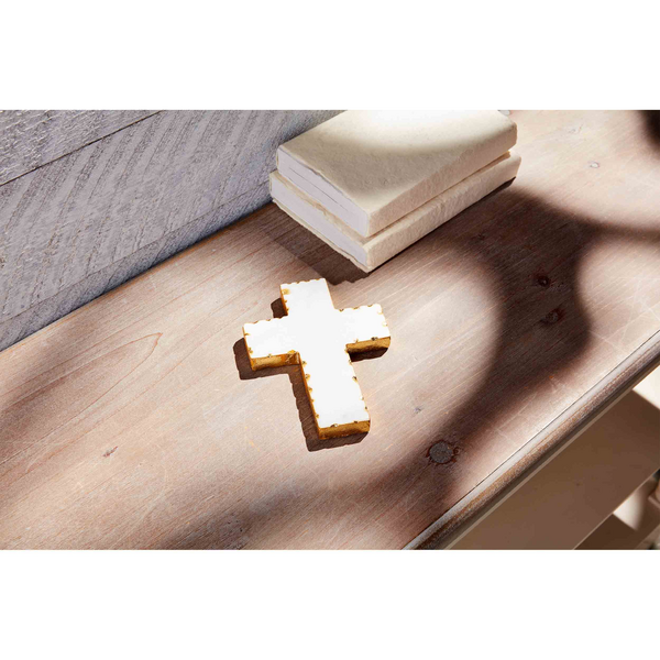 Gold Edge Marble Cross