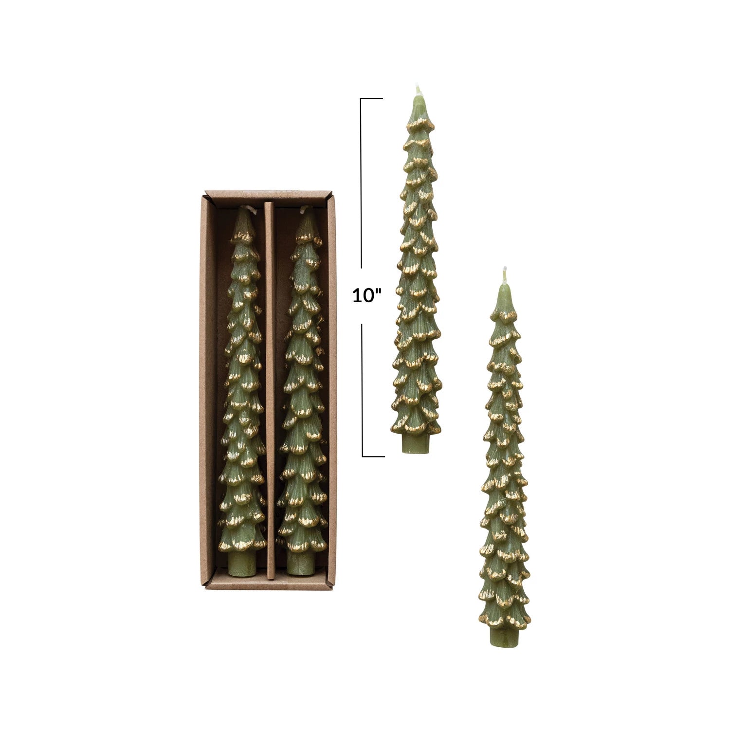 Tree Shaped Taper Candle Set