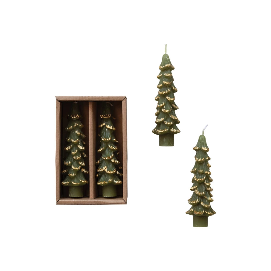 Tree Shaped Taper Candle Set