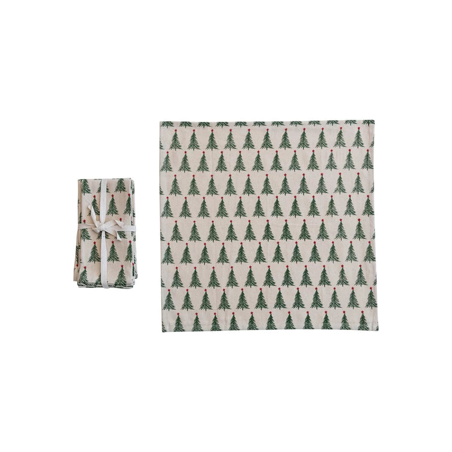 Christmas Tree Napkins S/4