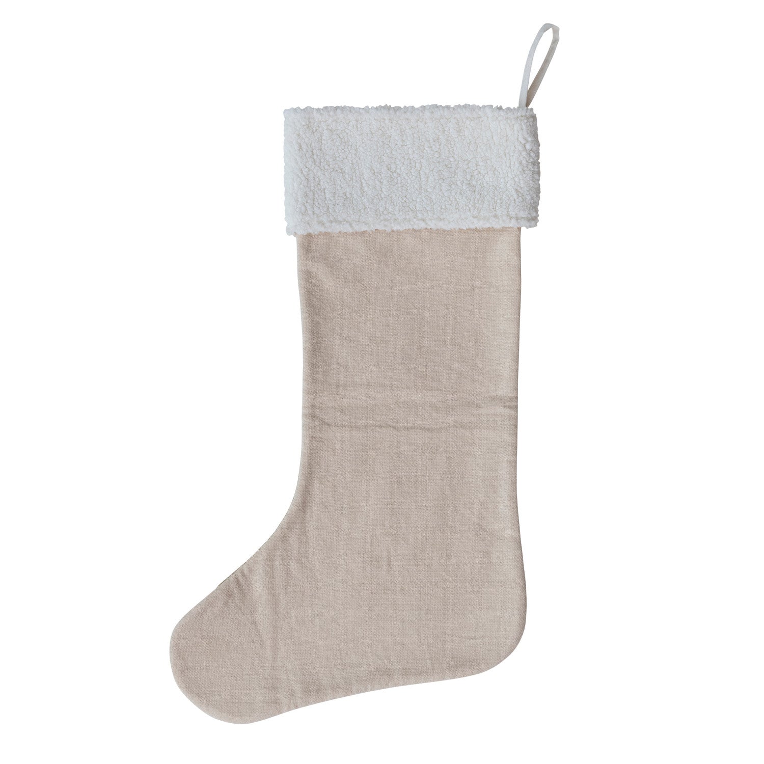 20" Plaid Stocking with Faux Sherpa Cuff