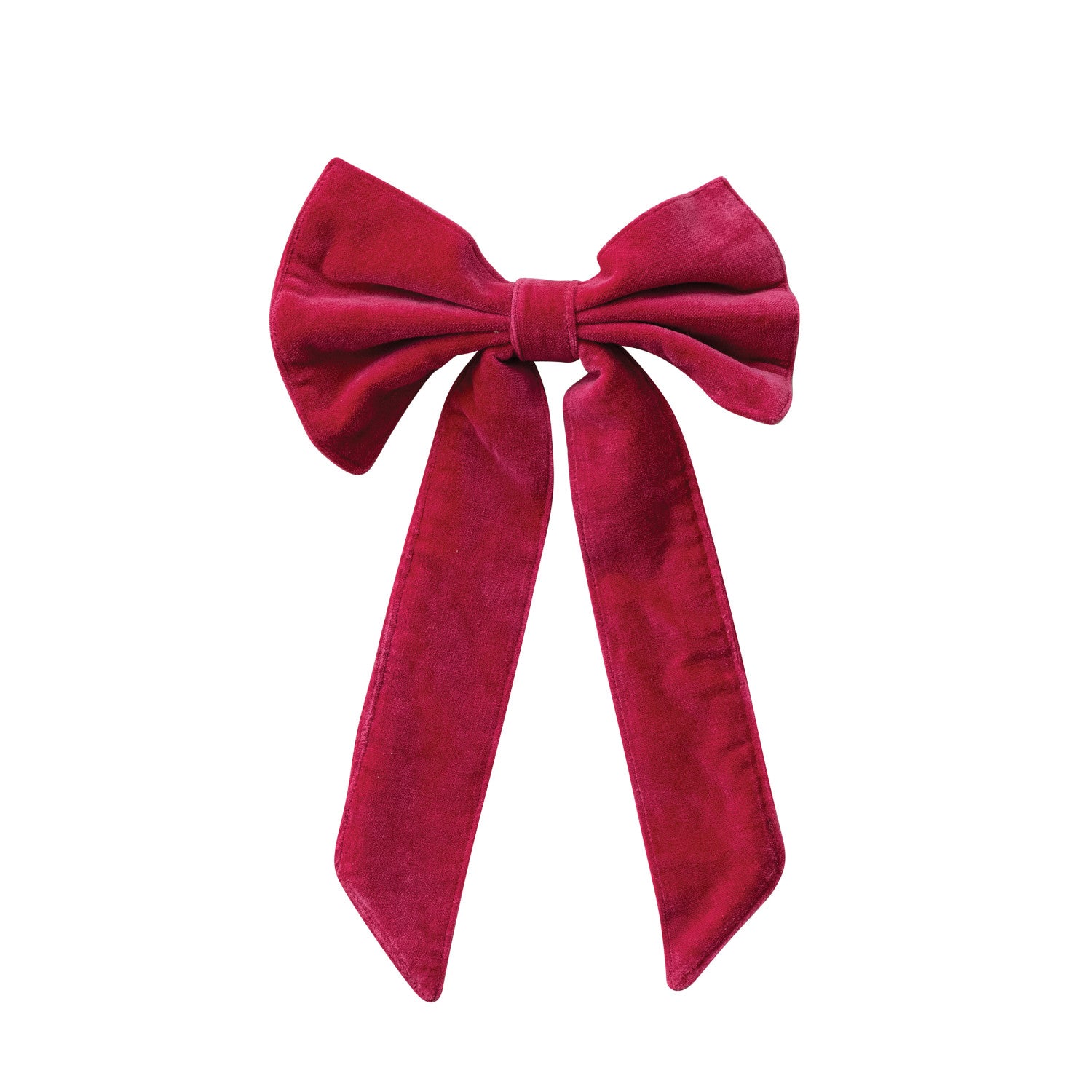 13" Cotton Velvet Clip-On Bow