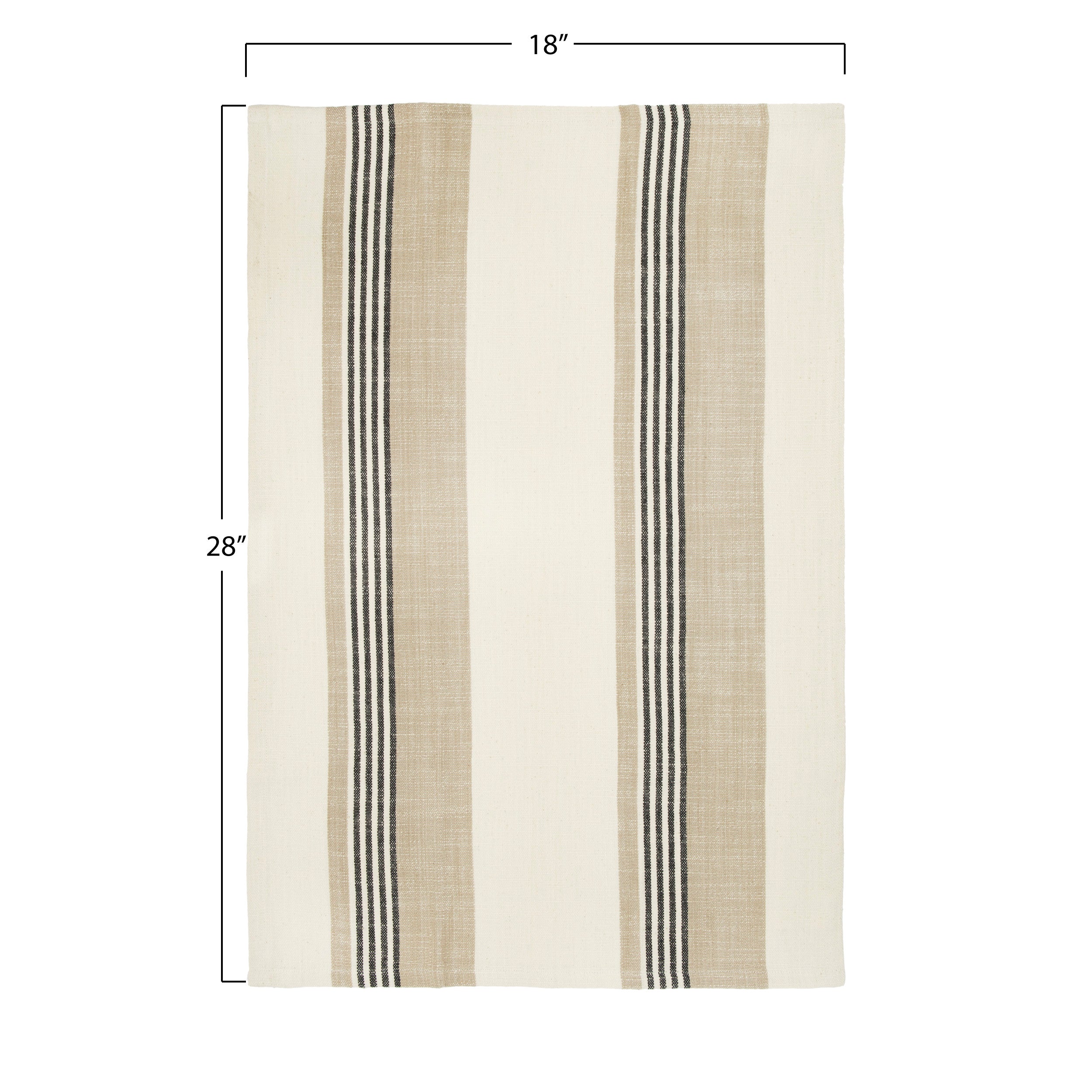 Woven Cotton Striped Tea Towel Set