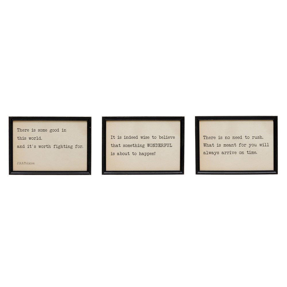 Wood Framed Sayings